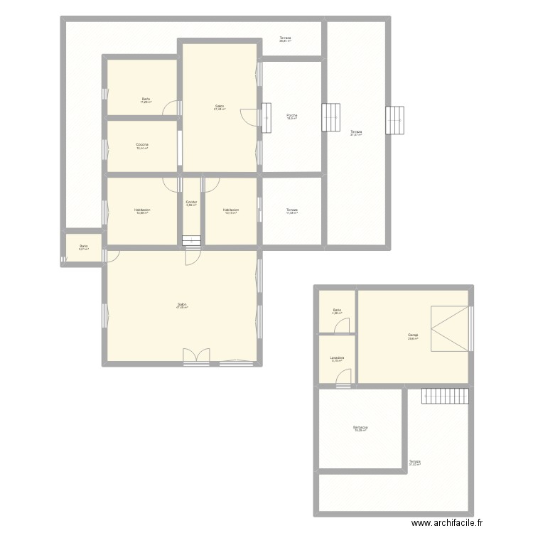 Calviá. Plan de 17 pièces et 323 m2