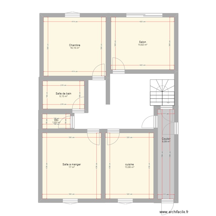 trutruf. Plan de 7 pièces et 75 m2