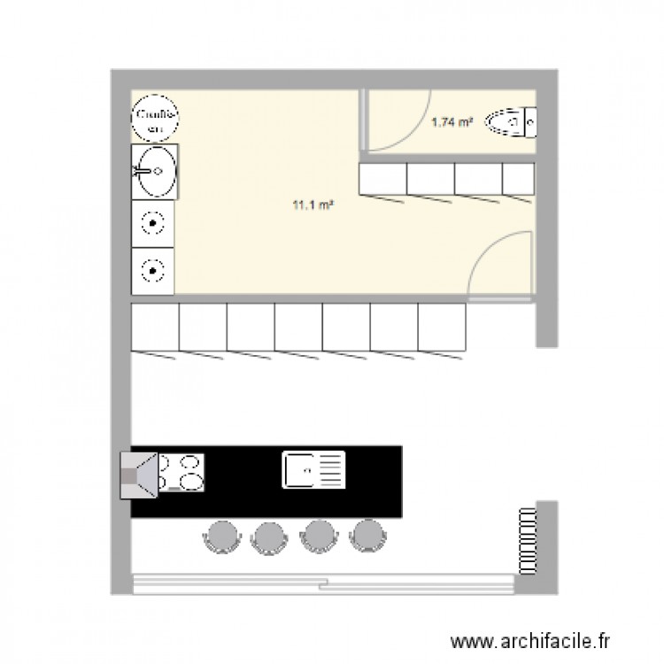 Cuisine Fabienne  Hugues. Plan de 0 pièce et 0 m2