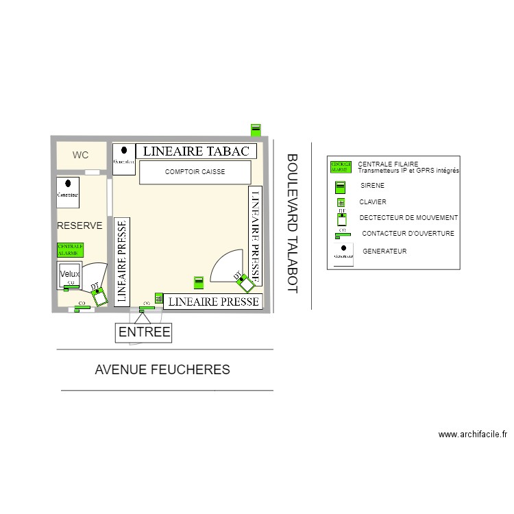 TABAC FEUCHERES NIMES. Plan de 0 pièce et 0 m2