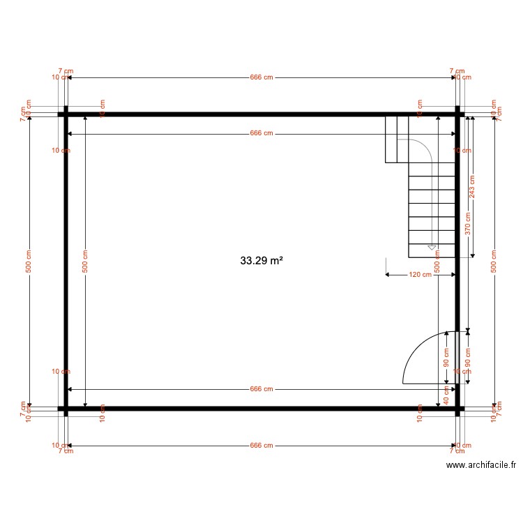 RDC Chalet 33 M DEVIS. Plan de 0 pièce et 0 m2