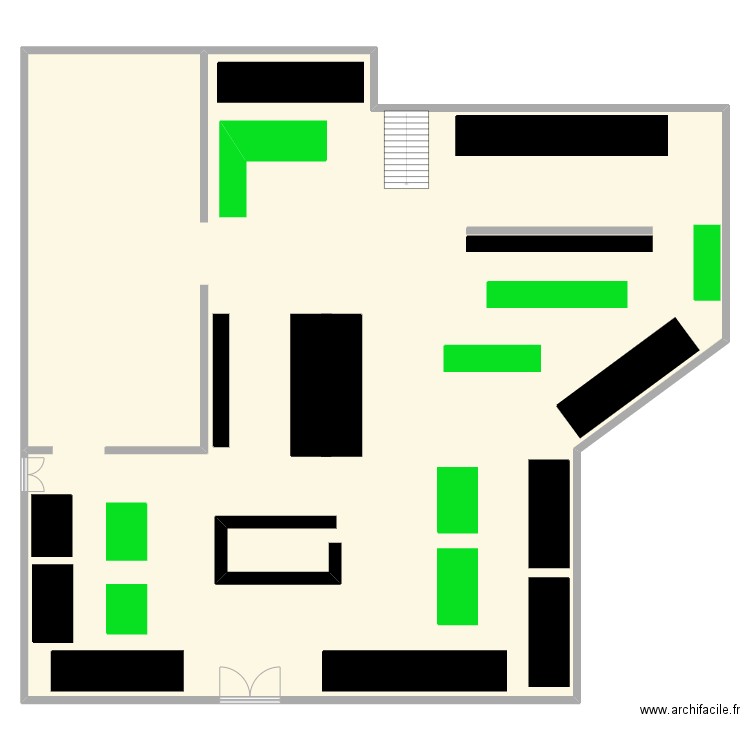 Magasin Chaud / Froid. Plan de 1 pièce et 654 m2