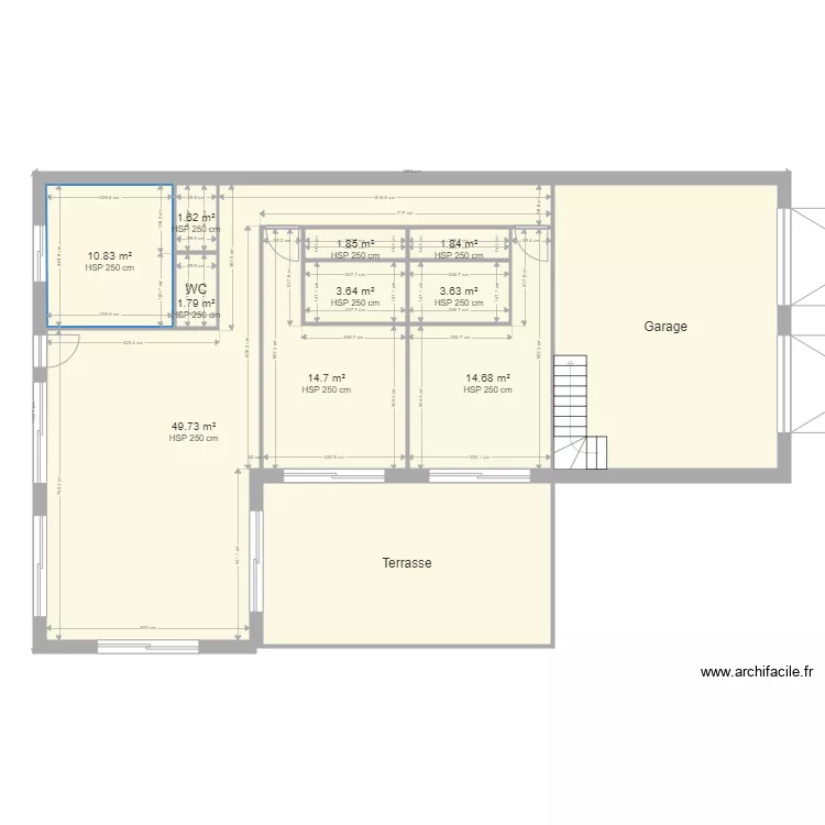 Projet L 150m2. Plan de 