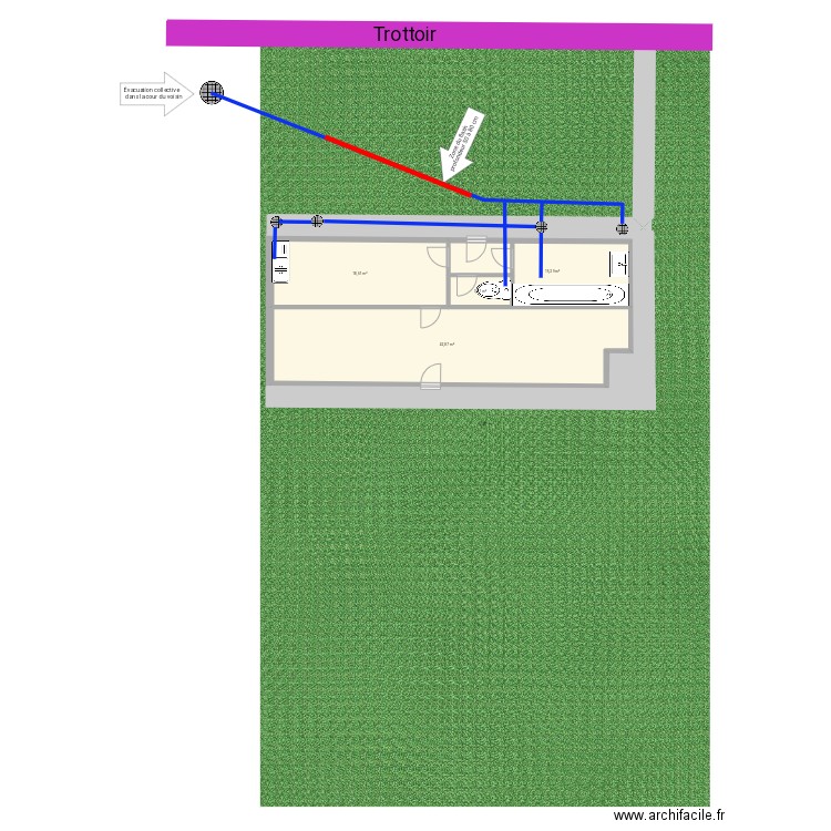 16 Liévin . Plan de 4 pièces et 80 m2