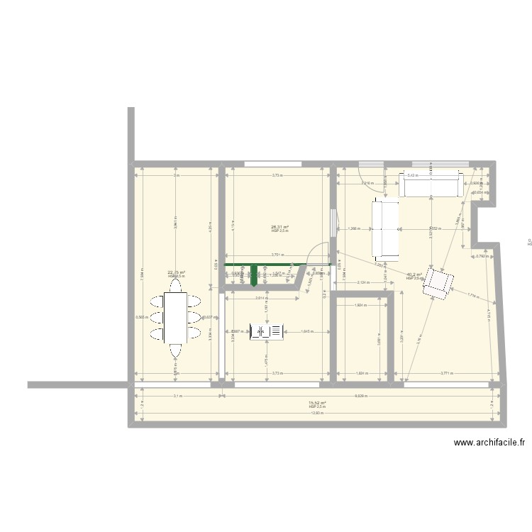 Cerfontaine reno - 221002. Plan de 5 pièces et 106 m2