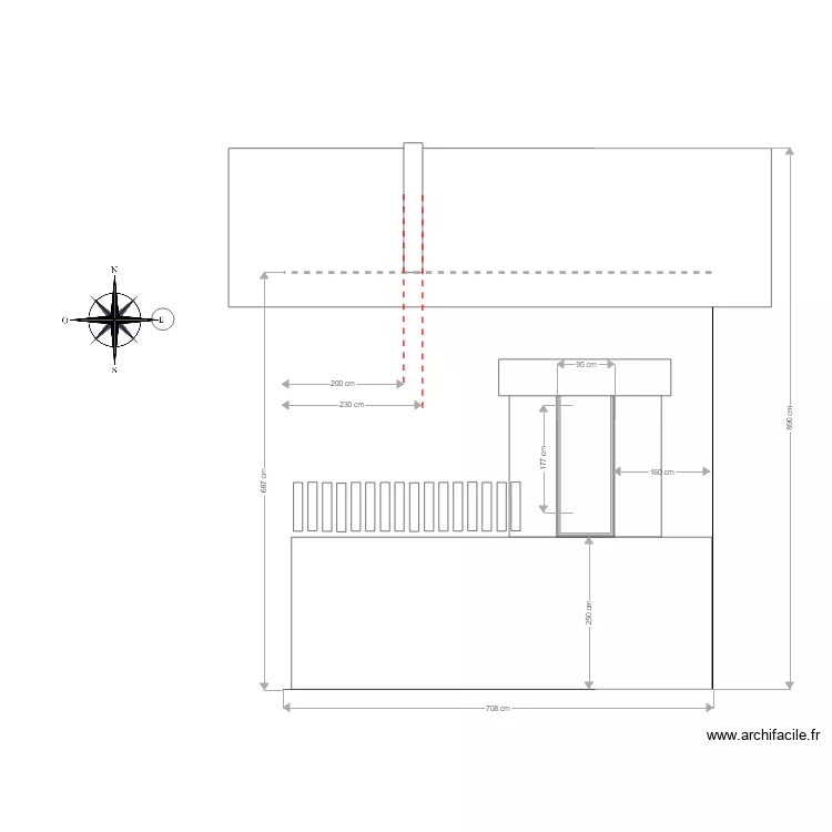 Mams Fa&ccedil;ade Est avec extension 01. Plan de 