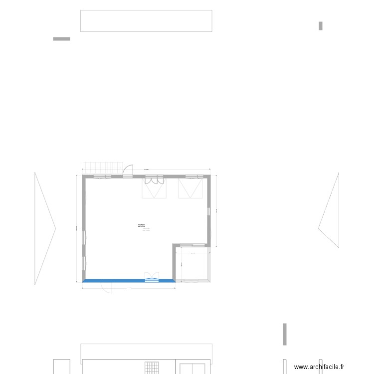 facades. Plan de 0 pièce et 0 m2