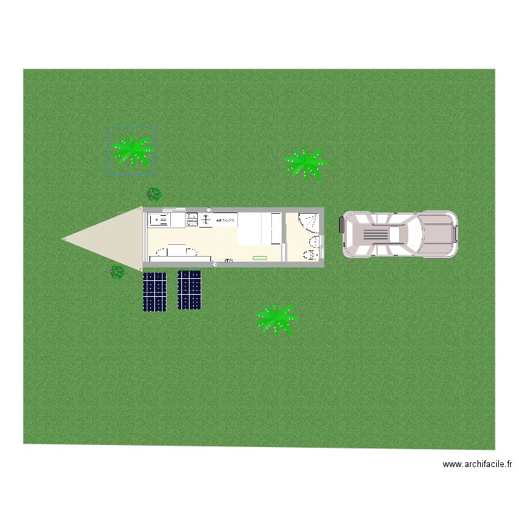plan 1 conteneur. Plan de 0 pièce et 0 m2