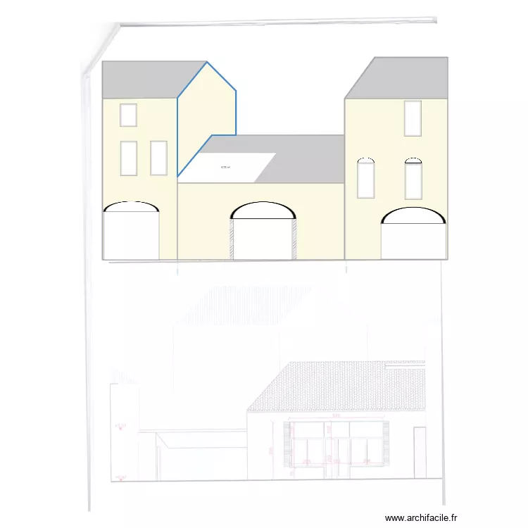 facade. Plan de facade. Plan de