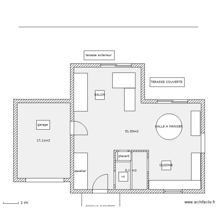RDC MAISON TERRASSE A DROITE. Plan de 0 pièce et 0 m2
