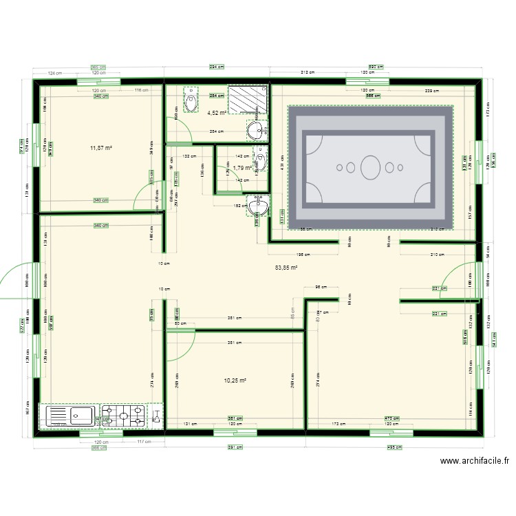 chaw9i 2. Plan de 5 pièces et 112 m2