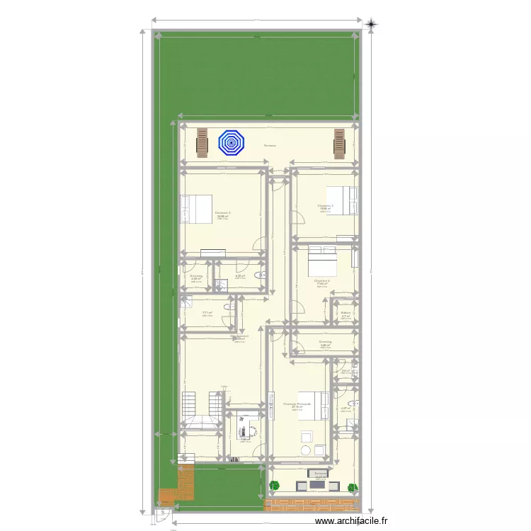 Etage Maison 400m2. Plan de 
