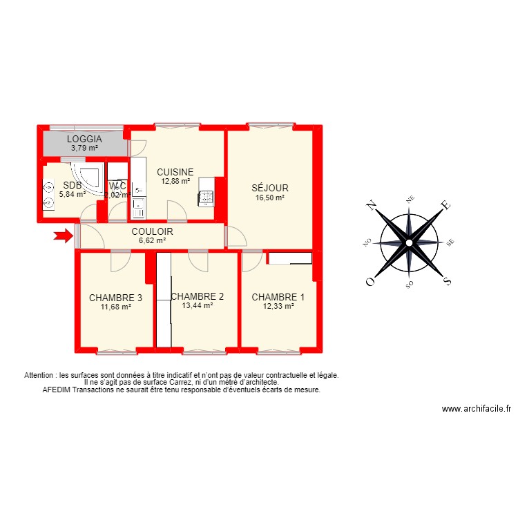 BI 11585 -PASCAL . Plan de 16 pièces et 98 m2