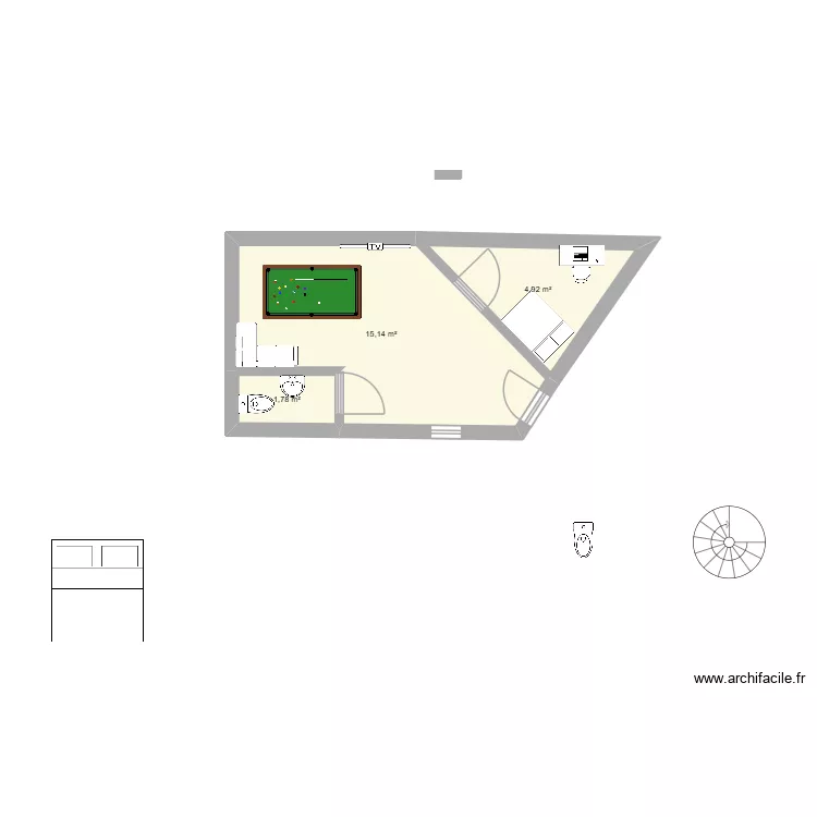 isak. Plan de 3 et 22 m² isak. Plan de 3 et 22 m²