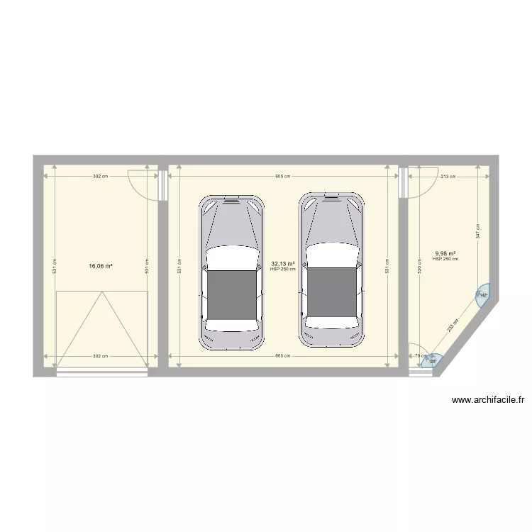 Garage1. Plan de 