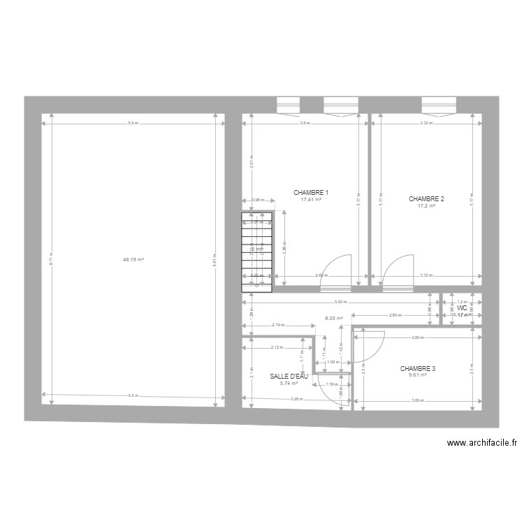 Paul Beau étage. Plan de 0 pièce et 0 m2