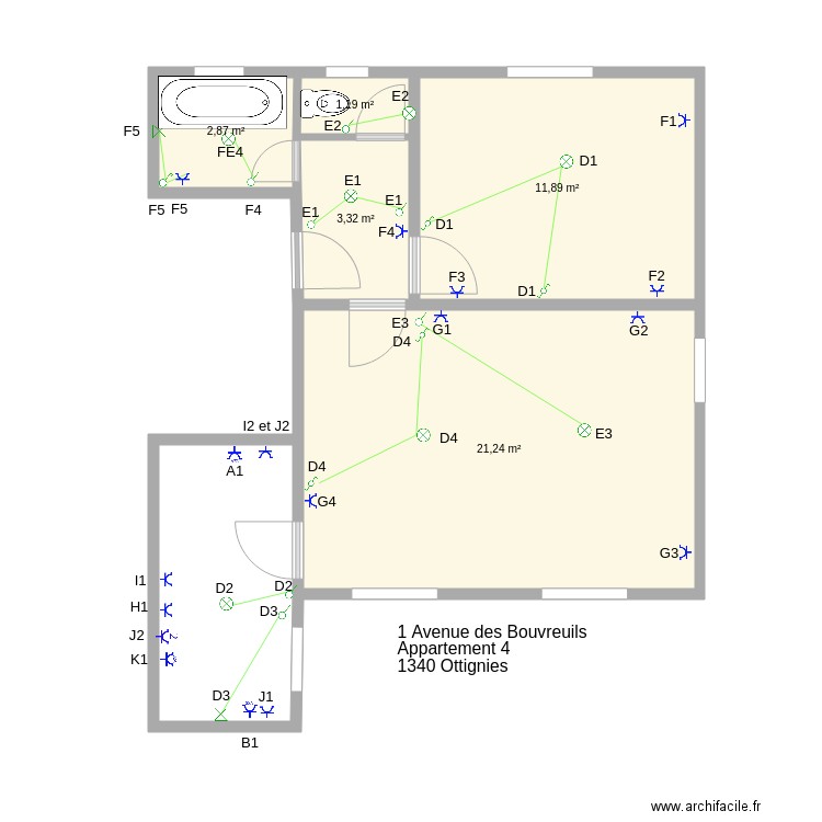 isabelle ottignie plan. Plan de 0 pièce et 0 m2