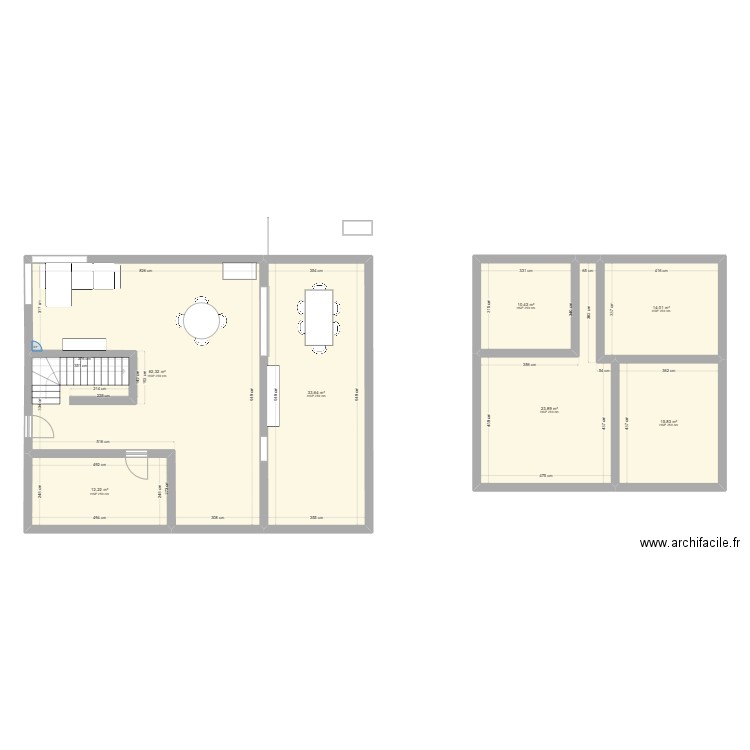 maison. Plan de 7 pièces et 172 m2