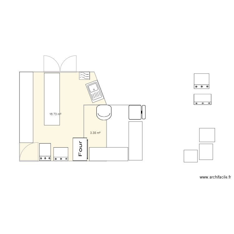 CUISINE3 VARIANTE  5. Plan de 0 pièce et 0 m2