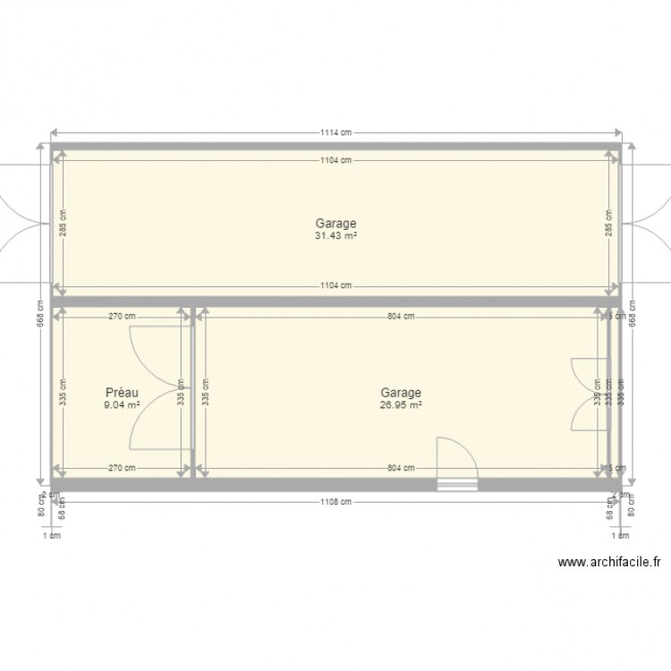 Plan garages avant. Plan de 0 pièce et 0 m2