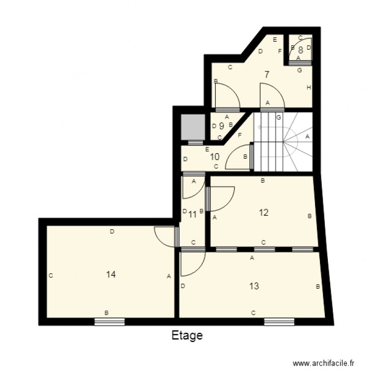 184590 Succession APPERE Plomb. Plan de 0 pièce et 0 m2