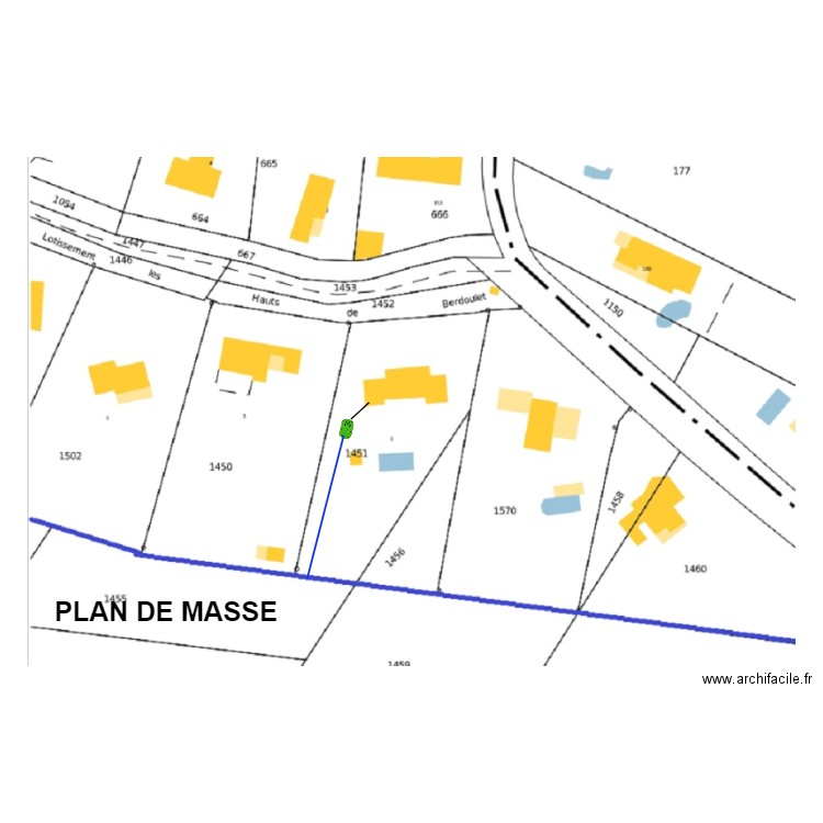 lange. Plan de 0 pièce et 0 m2