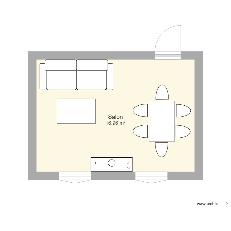 SALON APPART 17m2. Plan de 0 pièce et 0 m2