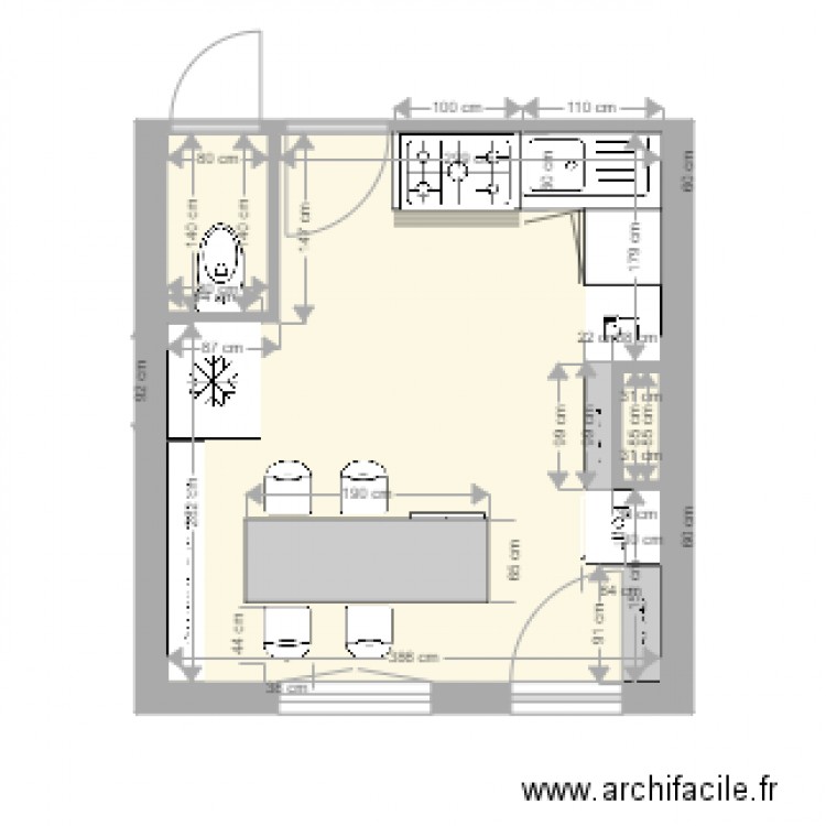 CUISINE 2. Plan de 0 pièce et 0 m2