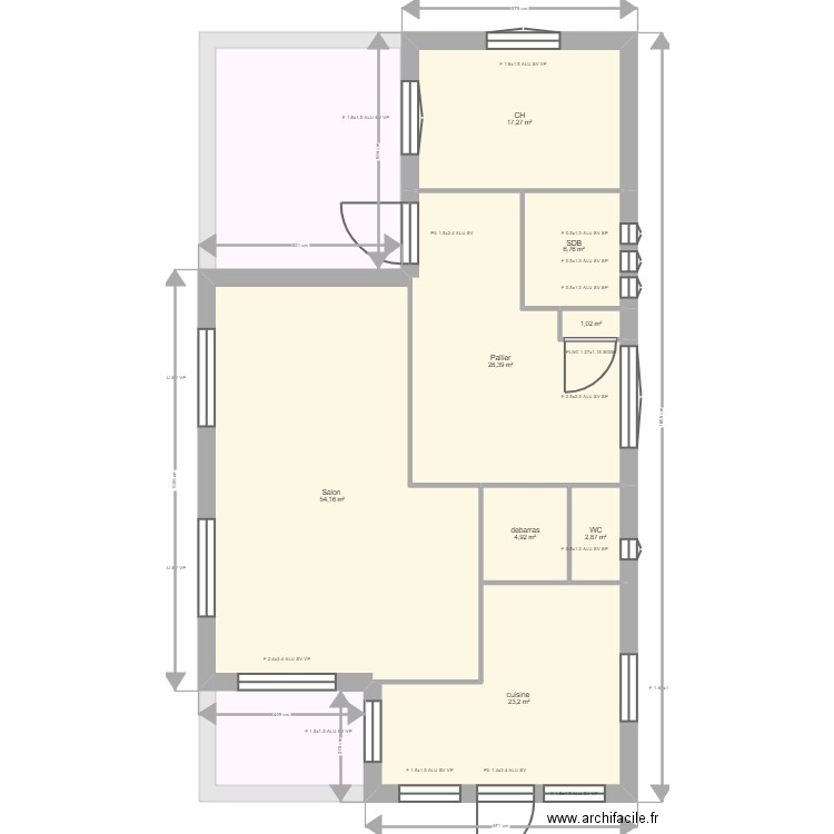 Lounes . Plan de 18 pièces et 453 m2