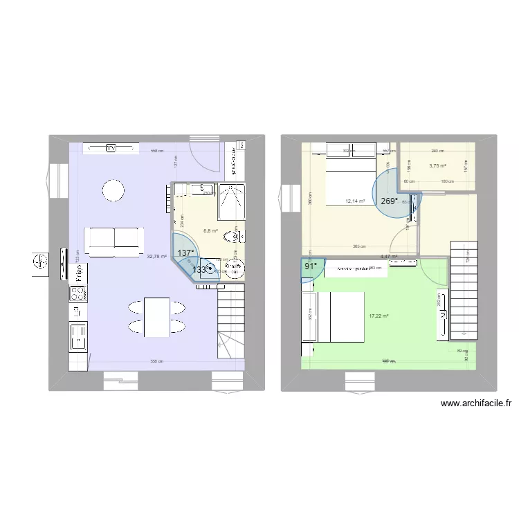 plan duplex. Plan de 