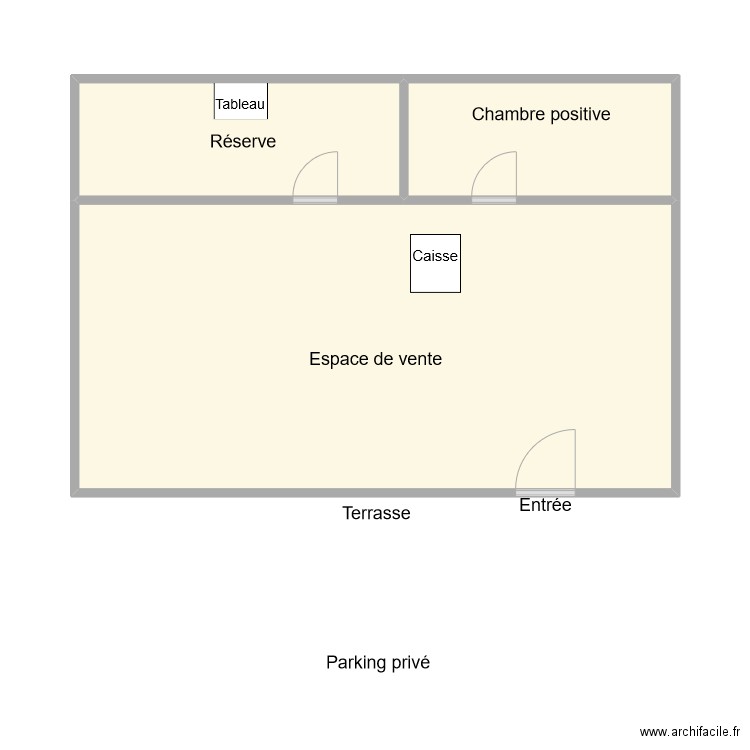 FLEUR EN BOUTON. Plan de 3 pièces et 43 m2