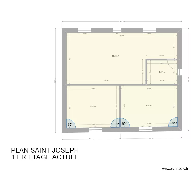 Projet saint joseph etage. Plan de 