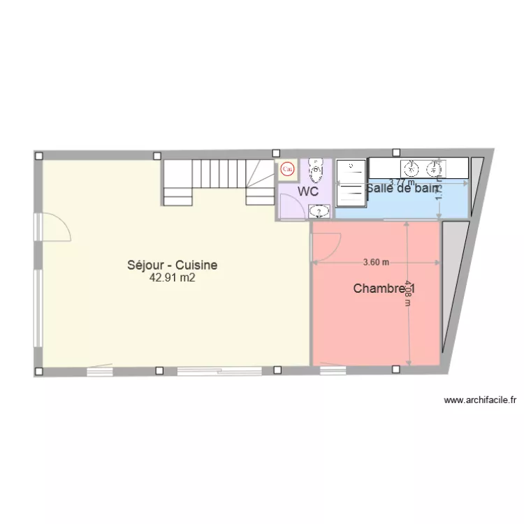 Gite 1 dernier. Plan de 