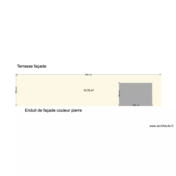 terrasse face. Plan de 