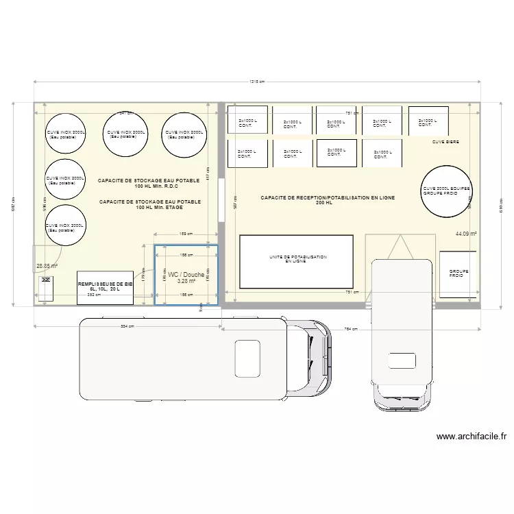 PROJET EAU CASTILLON. Plan de 