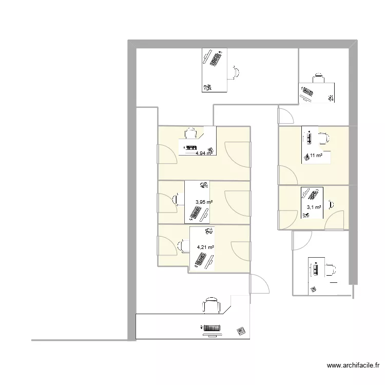 Rez de chauss&eacute;e. Plan de 
