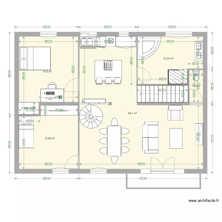 1 er etage exemple 1. Plan de 1 er etage exemple 1. Plan de