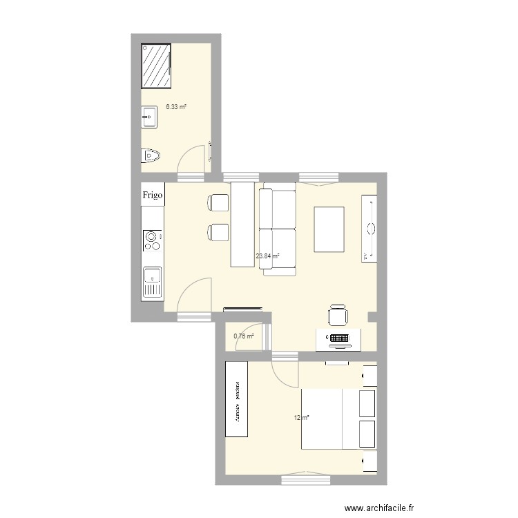 Appartement 1 RDC. Plan de 0 pièce et 0 m2