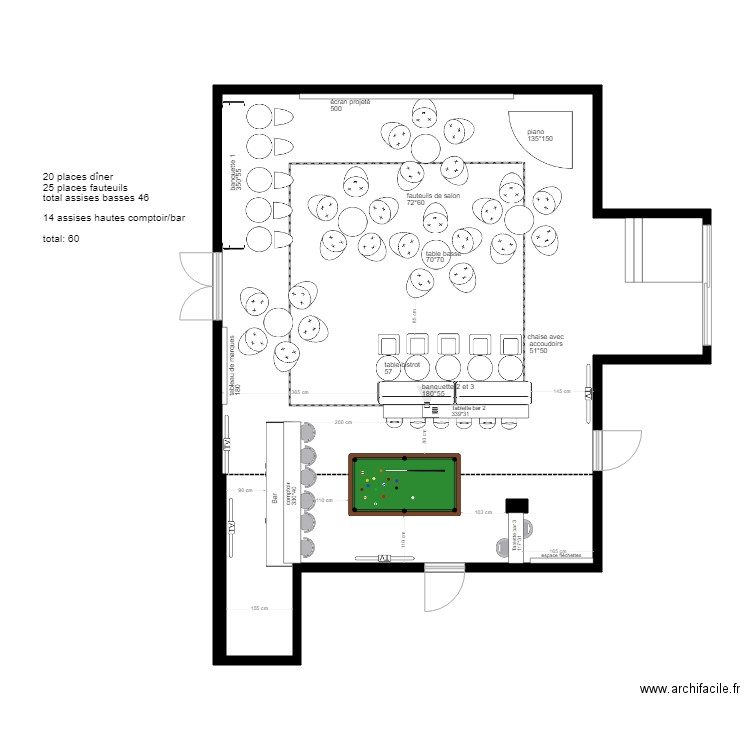 version côté. Plan de 0 pièce et 0 m2