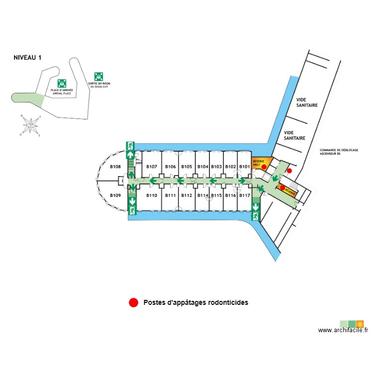 Plan Arcs Panorama Niveau 1. Plan de 0 pièce et 0 m2