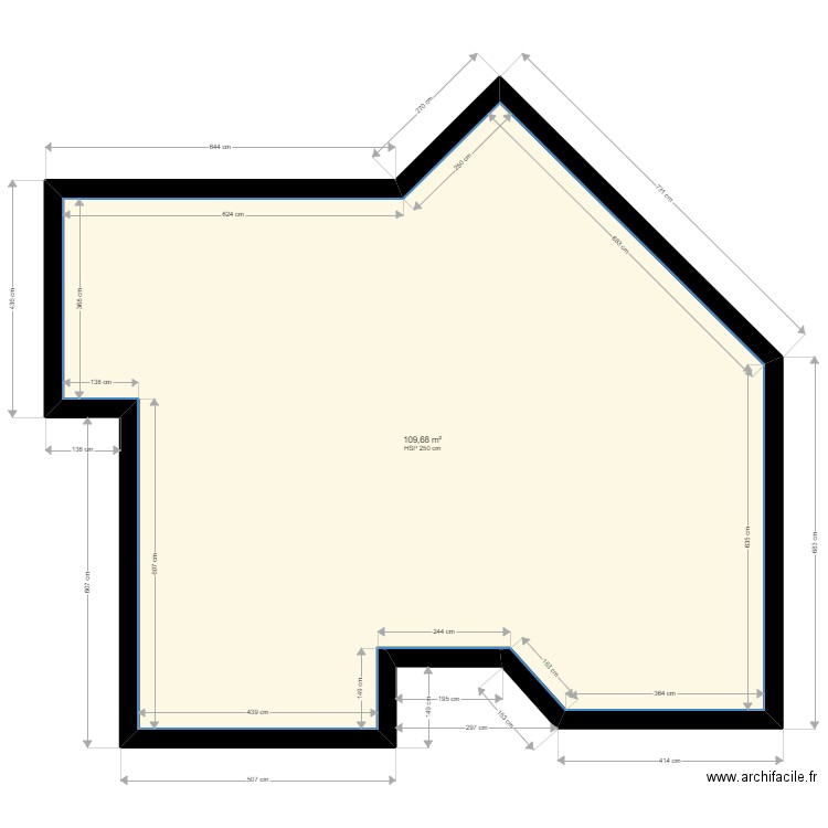 GUERBER_SHON_RDC. Plan de 1 pièce et 110 m2