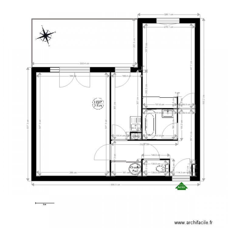 tarnos landexte. Plan de 0 pièce et 0 m2