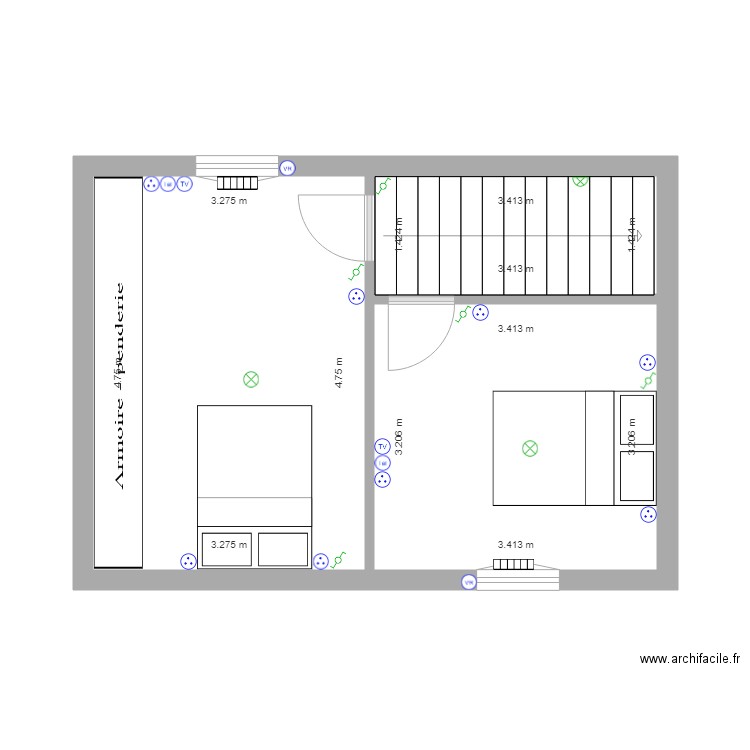 plan aparement 2 . Plan de 0 pièce et 0 m2