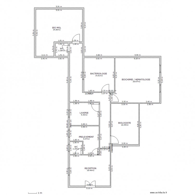 LABORATOIRE ANALYSE. Plan de 0 pièce et 0 m2