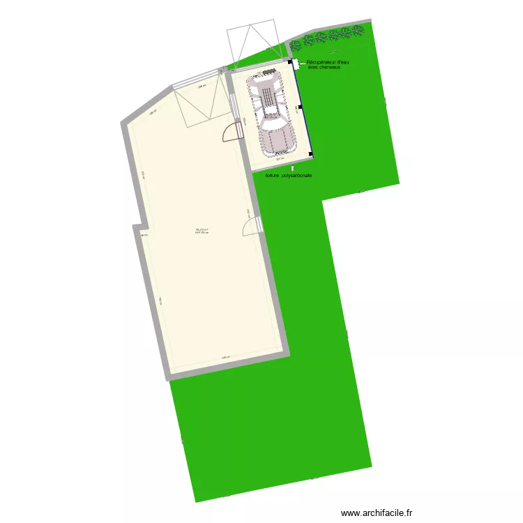 projet carport. Plan de 