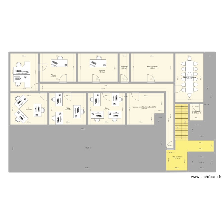 Nouveaux bureaux FOETZ après transformation. Plan de 0 pièce et 0 m2