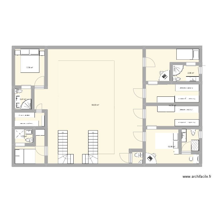 Étage . Plan de 0 pièce et 0 m2