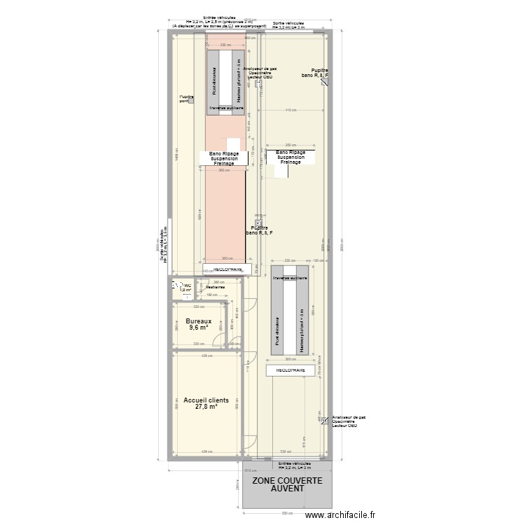 CCT VL    CT AUTO 34   VILLENEUVE LES BEZIERS V2. Plan de 5 pièces et 247 m2