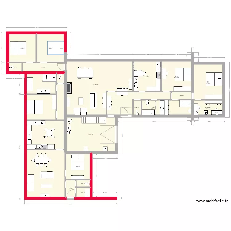 Vedrin cuisine fermée. Plan de Vedrin cuisine fermée. Plan de