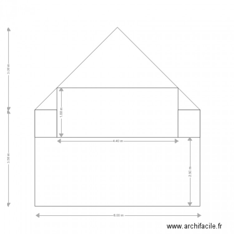 coupe espace habitable mezzanine. Plan de 0 pièce et 0 m2